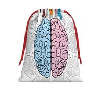 Human Brain -Print Soft Drawstring Gifts Bags Pouches For Wedding Favors & Party Events, Bulk Storage (Multi-Use) S Size