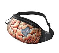 Human Brain Printed Personalized Waist Bag, Lightweight and Versatile Crossbody Bag for Everyday and Outdoor Adventures
