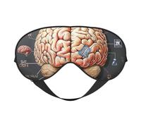 Human Brain Printing Sleep Mask for Women Men Double-Sided Print Soft Silk Eye Masks Eye Sleep Shade Cover