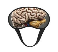 Human Brain Sleep Mask for Side Sleeper, Blackout Sleep Eye Mask Comfortable Blindfold Eyeshade Soft Breathable Sleeping Mask with Elastic Strap Silk Eye Covers for Travel