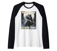 Human by Chance Alpha by Choice Cool Alpha Meme Funny Wolf Raglan Baseball Tee