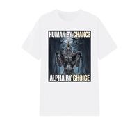 Human by Chance Alpha by Choice Cool Funny Alpha Wolf Meme T-Shirt