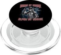 Human By Chance Alpha By Choice Funny Hard Wolf Meme Bootleg PopSockets PopGrip for MagSafe