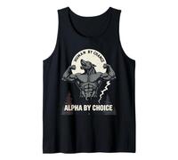 Human By Chance Alpha By Choice Funny Men Women Wolf Gym Tank Top