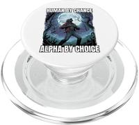 Human by Chance Alpha by Choice Funny Statement Design PopSockets PopGrip for MagSafe
