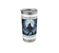 Human by Chance Alpha by Choice Funny Statement Design Stainless Steel Insulated Tumbler