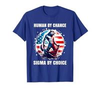 Human By Chance Sigma By Choice Cool Funny Sigma Wolf Meme T-Shirt