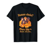 Human Chain More Like a Hug Chain Pride Design T-Shirt