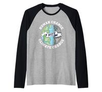 Human Change Not Climate Change Global Earth Climate Change Raglan Baseball Tee