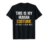 Human Costume Fallen Angel Halloween Dark Evil Lazy Easy T-Shirt