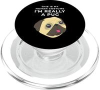 Human Costume I'm Really a Pug, Dog Funny Silly Halloween PopSockets PopGrip for MagSafe