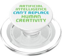Human Creativity Over AI Graphic - Artist Appreciation Art PopSockets PopGrip for MagSafe