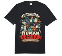 Human Decision AI Automation Oversight Retro Tech Comfort Colors Adult Heavyweight T-Shirt