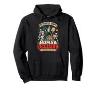 Human Decision AI Automation Oversight Retro Tech Pullover Hoodie