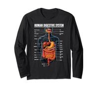 Human Digestive System Anatomy Biology Science Education Long Sleeve T-Shirt