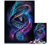 Human DNA in The Space Jigsaw Puzzles 1000 Pieces for Adults Jigsaw Puzzles for Adults Perfect for Family Fun, Party Games, Birthday Party Favors 50x75CM/19.68x29.52inch