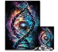 Human DNA in The Space Puzzles 1000 Pieces for Adults Difficult Puzzles for Adults Challenging Brain Teaser - Relaxing Toy for Teenagers 26X38CM/10.23x14.96inch