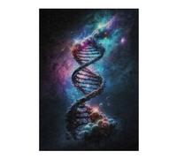 Human DNA in The Space V4 Artistic Wooden Jigsaw Puzzle for Adults, 300 PCS