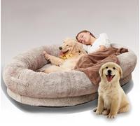 Human Dog Bed for People Adults XXXL, Giant Dog Bed for Humans with Blanket, Washable Large Dog Beds for Adult, Fluffy Dog Bed for Dogs (Size : Size S)