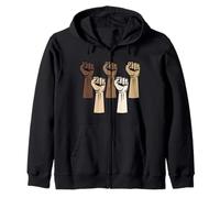 HUMAN Equality Black Lives Matter Black History Month Zip Hoodie