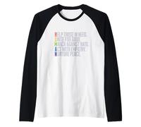 Human - Equality Human Rights LGBTQIA Pride Love BLM Raglan Baseball Tee
