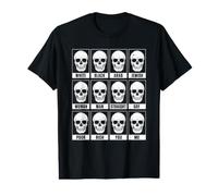 Human Equality Skull Grid Anti Prejudice Art Value Graphic T-Shirt