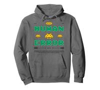 Human Error Mistakes Retro Gamer Pixel Arcade Quote Pullover Hoodie