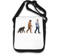 Human Evolution From Primate to Modern Man Shoulder Bag White
