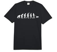 Human Evolution T-Shirt, Dog Walker Version Comfort Colors Adult Heavyweight T-Shirt