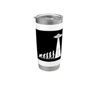 Human Evolution to Alien UFO Abduction Scene Stainless Steel Insulated Tumbler