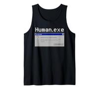 Human.exe Has Stopped Working Funny Retro Computer Humor Tank Top