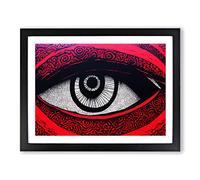 Human Eye Art Abstract Framed Print | A4 Black Framed Wall Art | Ready to Hang | Abstract Fantasy Picture | Living Room Bedroom Lounge Office