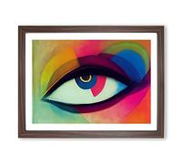 Human Eye Painting Abstract Framed Print | A3 Walnut Framed Wall Art | Ready to Hang | Abstract Historical Picture | Living Room Bedroom Lounge Office