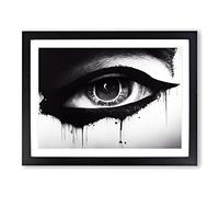 Human Eye Purism Abstract Framed Wall Art Print A2 Black