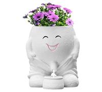 Human Face Flower Pot - Artistic Portrait Planter, Decorative Vase For, Swing Style Ornament with Hanging Balance Design | Creative Green Display for Living Room, Amé