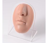Human Face Model Rack,Silicone Nose Mouth Model,Silicone Nose Model,Lip Stud Display Stand,Soft Flexible Piercing Model,Simulation Face Model(Brown)