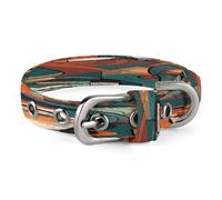 Human Face Pattern Pet Collar, Adjustable Dog Collars with Buckle Stainless Steel D-Ring, Comfortable Collar for Small Medium Dogs and Cats