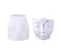 Human Face Shape Silicone Mold Flower Pots Moulds Resin Craft Moulds Concrete Planter Molds Jewelry Making Supplies Silicone Face Planter Mold