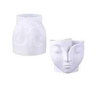 Human Face Shape Silicone Mold Flower Pots Resin Craft Concrete Planter Molds Jewelry Making Supplies Silicone Face Planter Mold