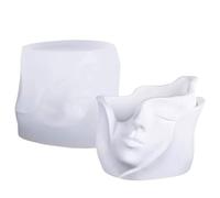 Human Face Silicone Mould - Vase Making Kit, Home Decoration Craft Tool with Easy Release Design, Silicone Vase Mould Shows Artistic Aesthetic Attraction, Perfect for Candles, S