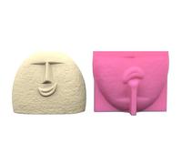 Human Facial Shape Planter Mold Home Decorations Silicone for Flower Pot Concrete Mold Resin Casting Tool Human Face Vase Resin Molds