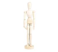 Human figure doll model, artist doll made of wood, drawing figure model with flexible body joints, teaching aid, human figure for art