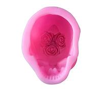 Human for Head Skeleton Silicone Mold 3D Rose Flower Skull Resin Casting Mold UV Crystal Epoxy Resin MOL Plaster Making Tools