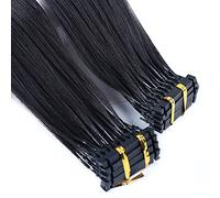 ,Human Hair,28in/70cm,6D Human Hair Extensions, 40G Per Pack, No-Trace Seamless Real Human Hair, Silky Straight Hair for Women