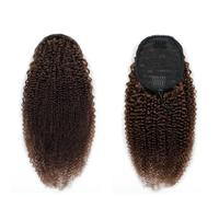 Human Hair Afro Kinky Curly Drawstring Ponytail for Black Women Afro Puff Pony tail Extension(4#,20“)