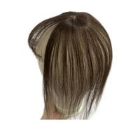 Human Hair Air Fringe for Girl Straight Clip in Hairpiece Natural Scalp Fake Bangs for Women Hair Extensions for Daily Wear(Mocha Brown)