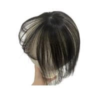 Human Hair Air Fringe for Girl Straight Clip in Hairpiece Natural Scalp Fake Bangs for Women Hair Extensions for Daily Wear(Natural Black)