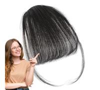 Human Hair Bangs Clip - Premium Quality On Extensions System Technology, Advanced Neat French Design Construction, Professional Realistic Fake Fringe Hairpiece Creation | Fashionable Instant Transform