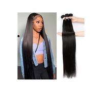 Human Hair Bundles, 10-32 Inch Long Straight Hair Bundles 3 Pcs Bone Human,Ponytail Extension(12inch)