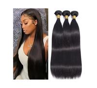 Human Hair Bundles 18-40 Inch Bone Straight Human Hair Bundles Brazilian Remy Hair Weave Hair Extensions Hair Extension(18 18 18 18)
